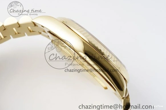 MiroTime 0505 Comfortable DayDate 40 YG JDF Gain Weight 904L Steel YG Dial Roman Markers on President Bracelet A2836 V 1821